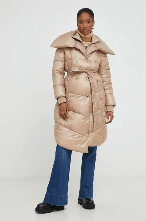 Answear Lab kurtka damska kolor beżowy zimowa