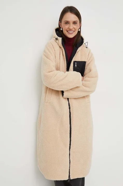 Answear Lab kifordítható dzseki női, fekete, téli, oversize