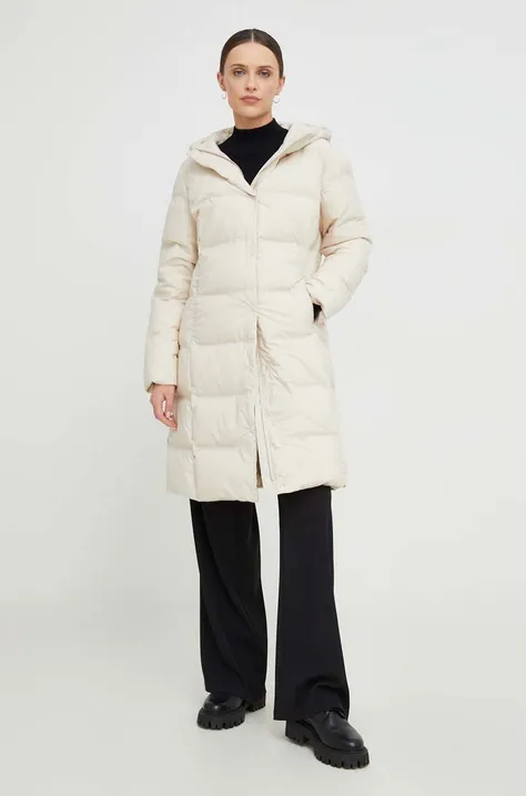 Answear Lab kurtka puchowa damska kolor beżowy zimowa