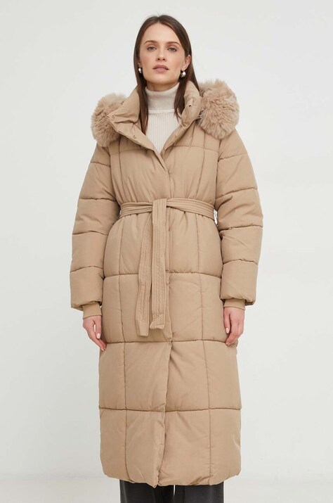 Answear.LAB kurtka damska kolor beżowy zimowa