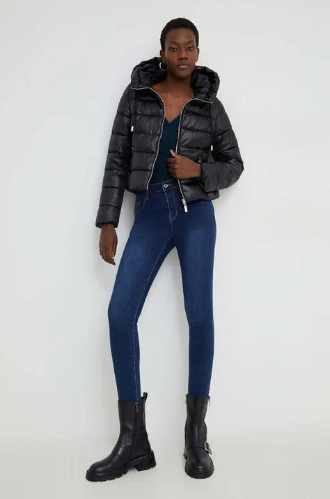Answear Lab rövid kabát női, fekete, téli