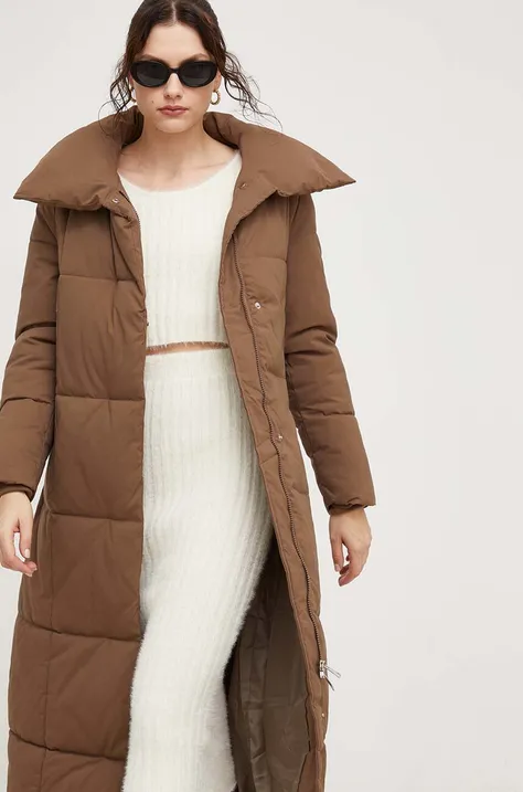 Куртка Answear Lab женская цвет коричневый зимняя