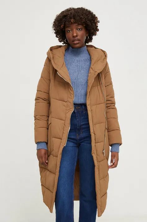 Куртка Answear Lab жіноча колір коричневий зимова