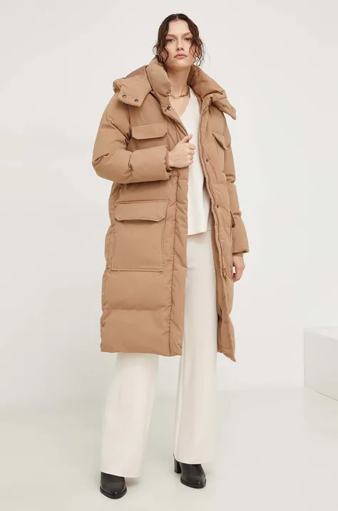 Answear Lab kurtka damska kolor brązowy zimowa