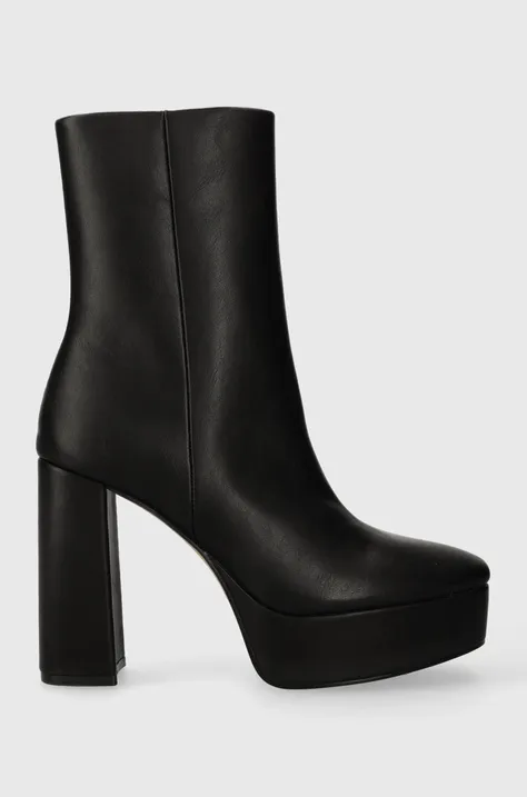 Členkové topánky Answear Lab X limitovaná kolekcia NO SHAME dámske, čierna farba, na podpätku
