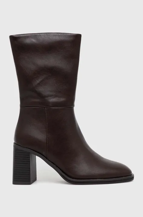 Черевики Answear Lab жіночі колір коричневий каблук блок