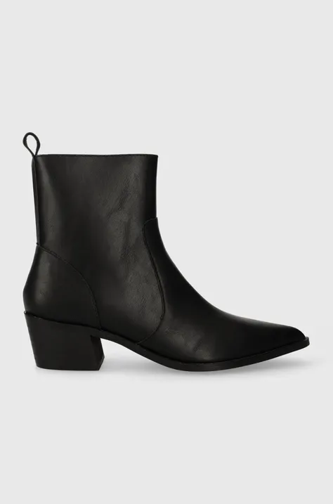 Черевики Answear Lab жіночі колір чорний каблук блок