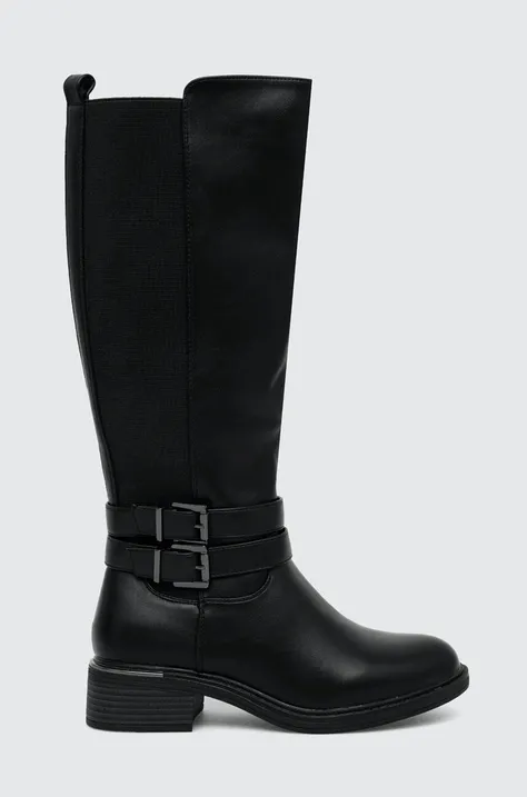 Answear Lab cizme femei, culoarea negru, cu platforma