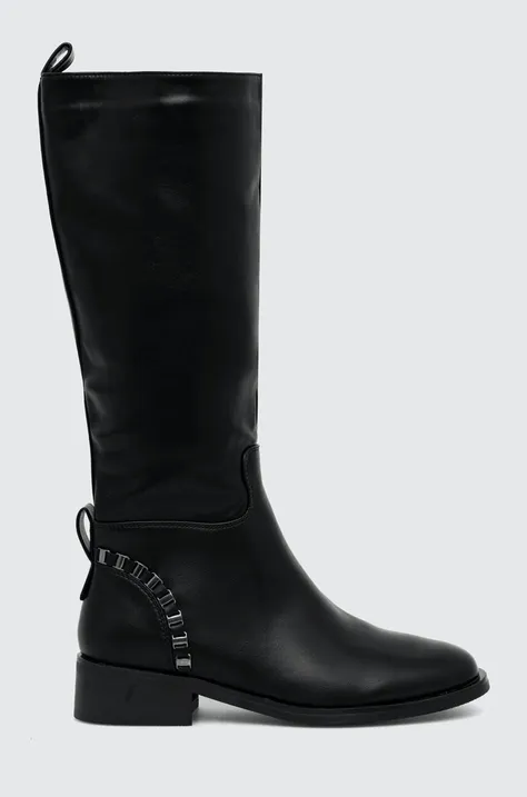 Elegantni škornji Answear Lab ženski, črna barva