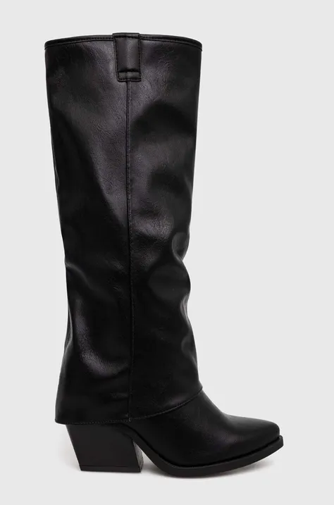 Чоботи Answear Lab жіночі колір чорний каблук блок