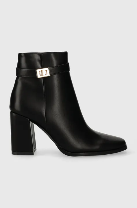 Členkové topánky Answear Lab dámske, čierna farba, na podpätku