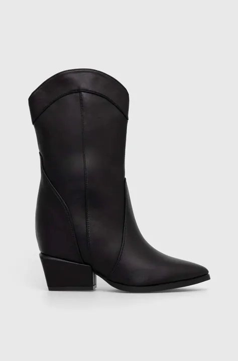 Kaubojske čizme Answear Lab za žene, boja: crna, s debelom potpeticom