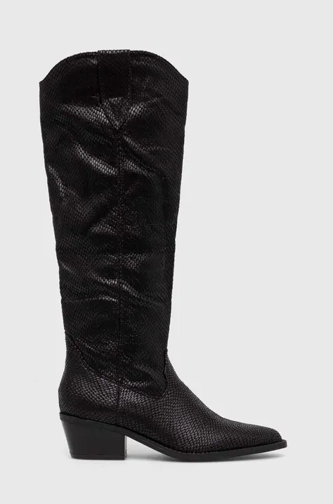 Elegantni škornji Answear Lab ženski, črna barva