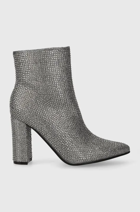 Gležnjače Answear Lab za žene, boja: srebrna, s debelom potpeticom