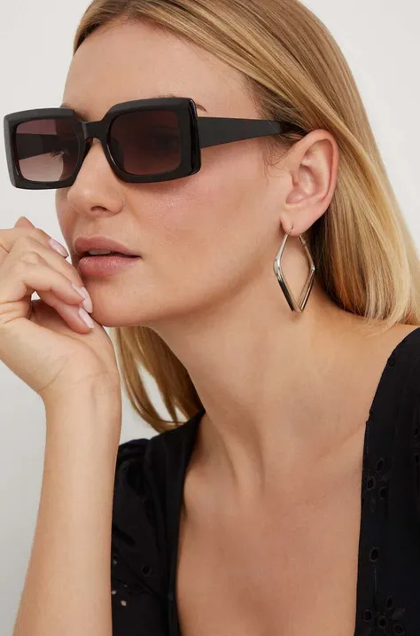Slnečné okuliare Answear Lab dámske, hnedá farba