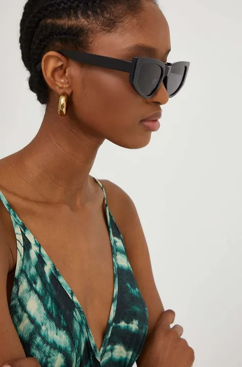 Answear Lab okulary przeciwsłoneczne X kolekcja limitowana BE SHERO damskie kolor czarny