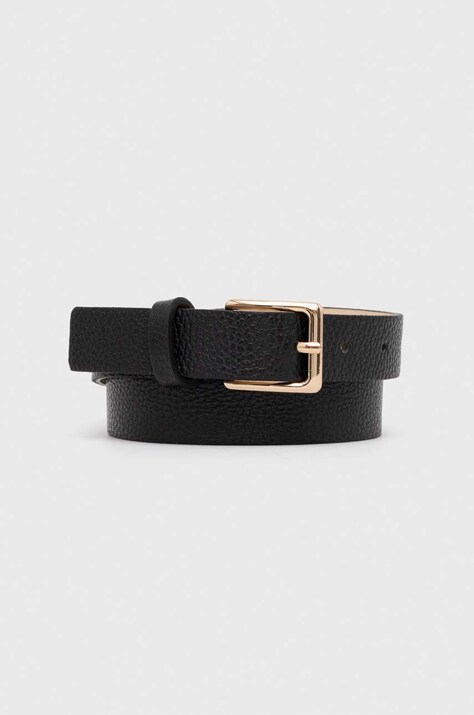 Answear Lab curea de piele femei, culoarea negru