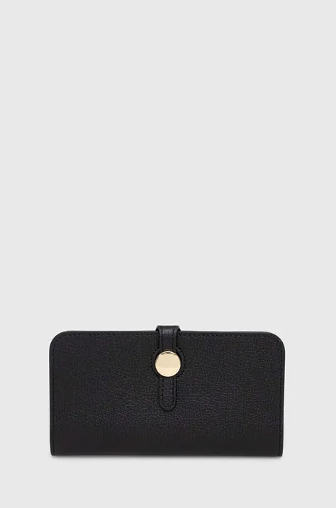 Kožená peňaženka Answear Lab dámsky, čierna farba