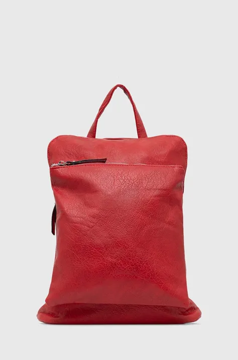 Answear Lab plecak damski kolor czerwony mały gładki