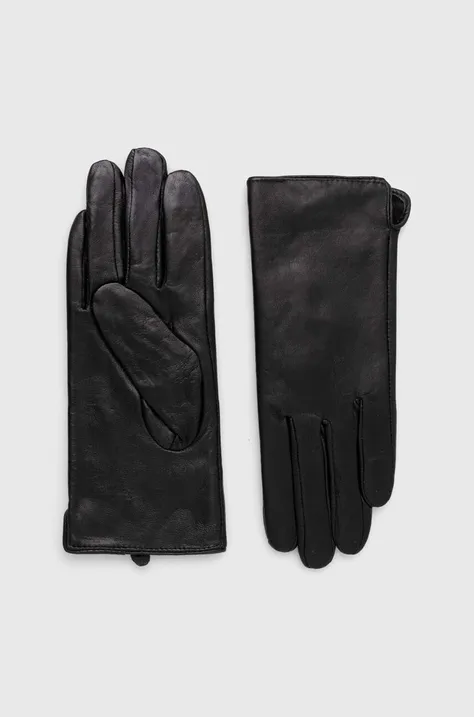 Kožne rukavice Answear Lab za žene, boja: crna