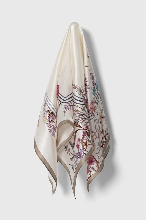 Hedvábný kapesníček Answear.LAB béžová barva