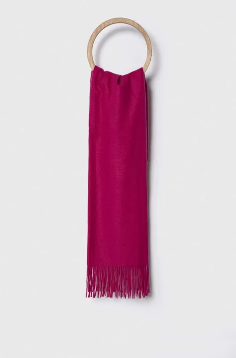 Φουλάρι με μείγμα κασμίρ Answear Lab X limited collection NO SHAME χρώμα: ροζ