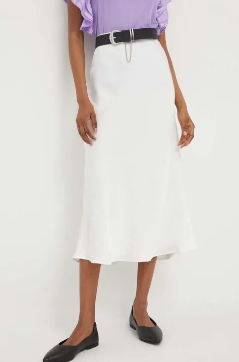 Φούστα Answear Lab χρώμα: άσπρο