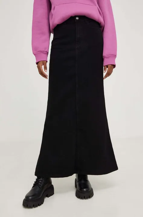Τζιν φούστα Answear Lab PREMIUM DENIM χρώμα: μαύρο