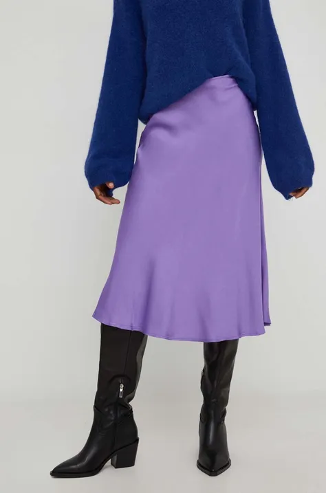 Φούστα Answear Lab χρώμα: μοβ