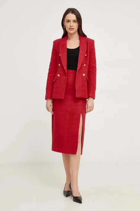 Βαμβακερή φούστα Answear Lab χρώμα: κόκκινο