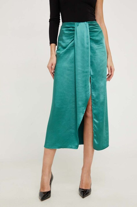 Answear Lab fustă culoarea verde, maxi, drept