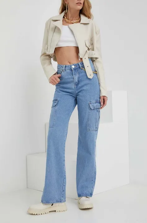 Answear Lab jeansy cargo X kolekcja limitowana BE SHERO damskie