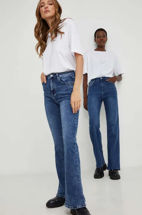 Answear Lab jeansy X kolekcja limitowana NO SHAME damskie high waist