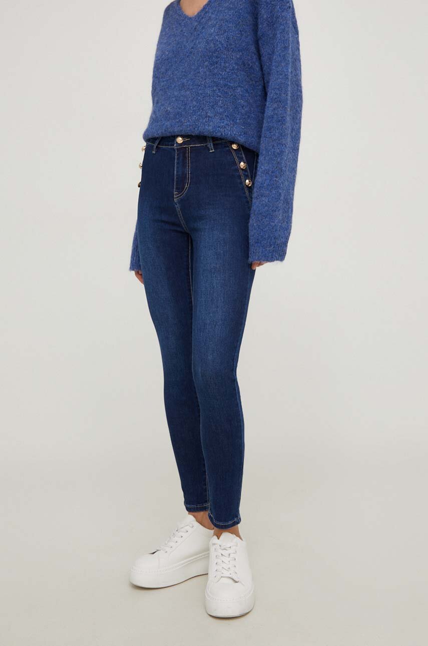 Answear Lab jeansy damskie kolor niebieski
