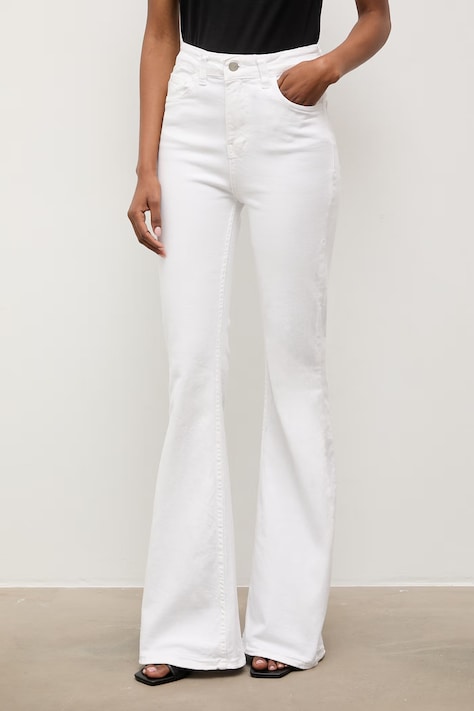 Answear.LAB jeansy bootcut damskie białe