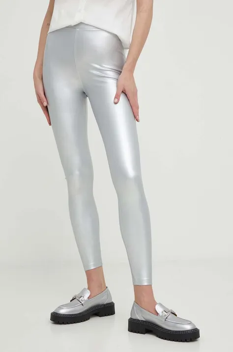 Answear Lab legginsy damskie kolor srebrny