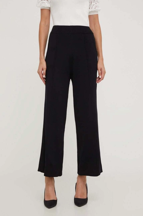 Answear Lab pantaloni femei, culoarea negru, drept, high waist