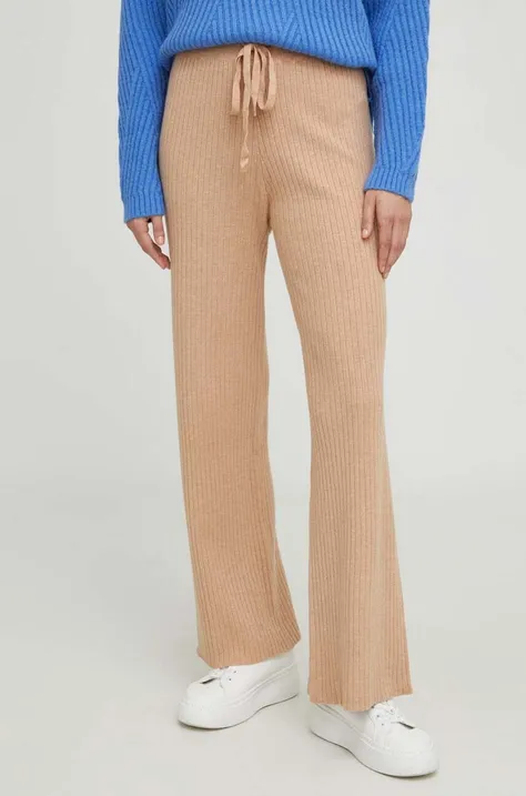 Answear Lab spodnie dresowe kolor brązowy gładkie