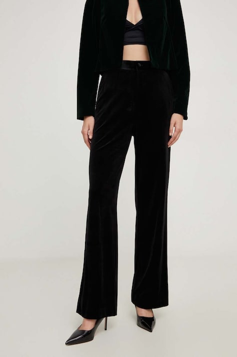 Answear.LAB spodnie damskie kolor czarny proste high waist