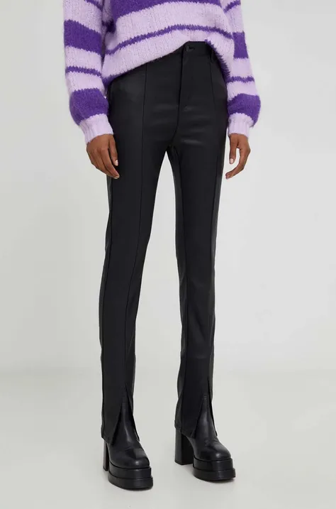 Answear Lab pantaloni femei, culoarea negru, mulata, high waist