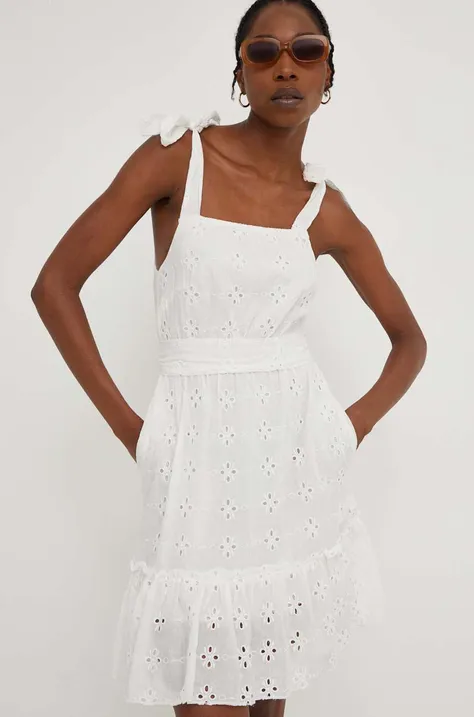 Answear Lab sukienka X kolekcja limitowana BE SHERO kolor biały mini rozkloszowana