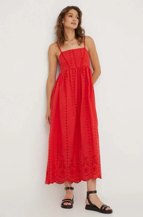 Answear Lab ruha piros, maxi, harang alakú