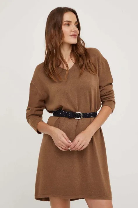 Сукня Answear Lab колір бежевий mini oversize