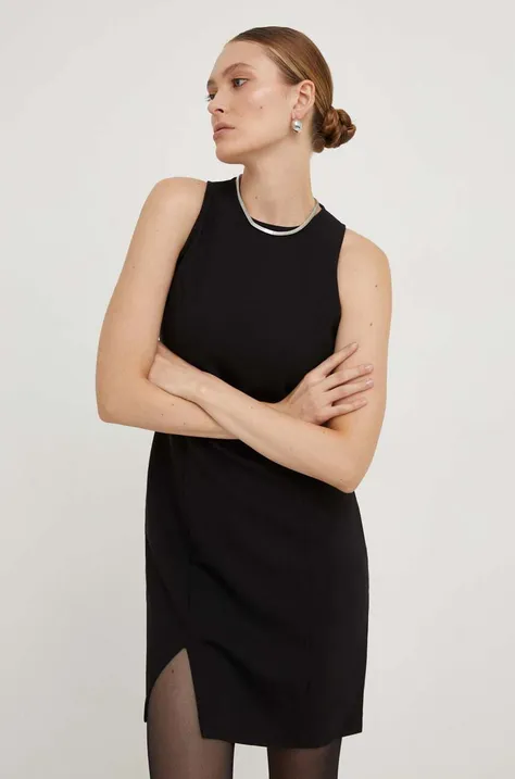 Šaty Answear Lab X limitovaná kolekcia NO SHAME čierna farba, mini, priliehavá