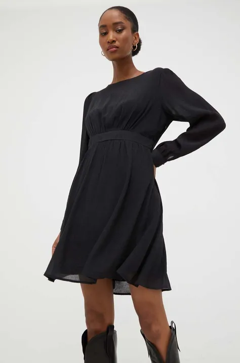 Šaty Answear Lab čierna farba, mini, áčkový strih