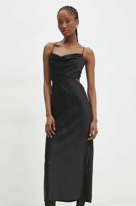 Платье Answear Lab цвет чёрный maxi облегающая