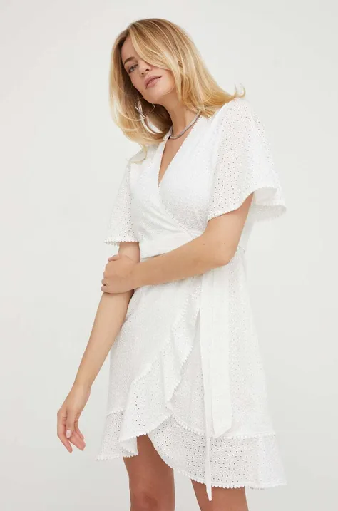 Сукня Answear Lab колір білий mini розкльошена