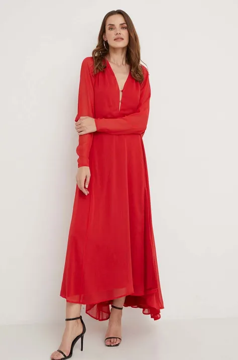 Платье Answear Lab цвет красный maxi oversize