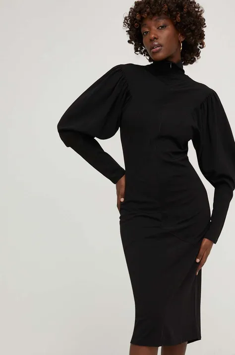 Haljina Answear Lab boja: crna, mini, ravna
