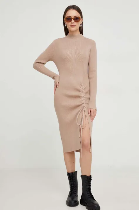 Сукня Answear Lab колір коричневий mini облягаюча